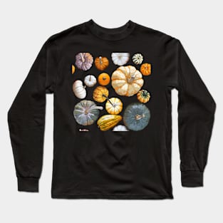 Pumpkin Tile 1 (Dark Purple) Long Sleeve T-Shirt